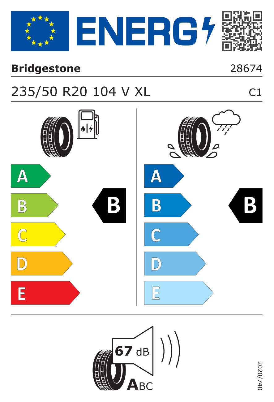 Image of tyre specifications with eprel code 1282533